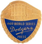 1949 WORLD SERIES BROOKLYN DODGERS PRESS PIN.