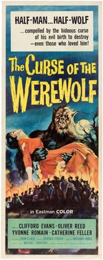 THE CURSE OF THE WEREWOLF INSERT MOVIE POSTER.