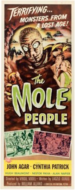 THE MOLE PEOPLE INSERT MOVIE POSTER.