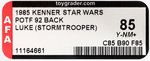 STAR WARS: THE POWER OF THE FORCE (1985) - LUKE SKYWALKER (IMPERIAL STORMTROOPER) 92 BACK AFA 85 Y-NM+.