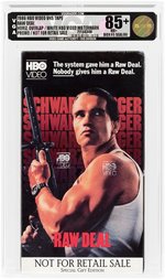 RAW DEAL VHS (1986) VGA 85+ NM+ (HORIZONTAL OVERLAP/WHITE HBO VIDEO WATERMARK/PROMO COPY).