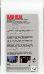 RAW DEAL VHS (1986) VGA 85+ NM+ (HORIZONTAL OVERLAP/WHITE HBO VIDEO WATERMARK/PROMO COPY).