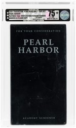 PEARL HARBOR VHS 2-TAPE SET (2001) VGA 75 EX+/NM (FLATBACK SEAL/WHITE BUENA VISTA WATERMARK/AWARDS SCREENER COPY).