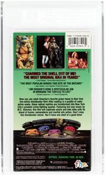 TEENAGE MUTANT NINJA TURTLES: THE MOVIE VHS (1990) VGA 85 NM+ (VERTICAL OVERLAP/WHITE TURTLE FACE WATERMARK/PIZZA HUT OFFER).