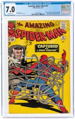 AMAZING SPIDER-MAN #25 JUNE 1965 CGC 7.0 FINE/VF (FIRST PROFESSOR SPENCER SMYTHE & SPIDER-SLAYER/FIRST MARY JANE WATSON CAMEO).