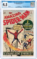 AMAZING SPIDER-MAN #1 MARCH 1963 CGC 4.5 VG+ (FIRST J. JONAH JAMESON & THE CHAMELEON).