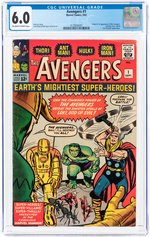 AVENGERS #1 SEPTEMBER 1963 CGC 6.0 FINE (FIRST AVENGERS).