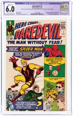 DAREDEVIL #1 APRIL 1964 CGC RESTORED 6.0 SLIGHT (C-1) FINE (FIRST DAREDEVIL, KAREN PAGE & FOGGY NELSON).