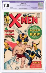 X-MEN #3 JANUARY 1964 CGC RESTORED 7.0 SLIGHT (B-1) FINE/VF (FIRST BLOB).