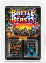 BATTLE BEASTS (1987) SERIES 1 - BLITZKRIEG BAT & GRIZZLY BEAR AFA 85 NM+.