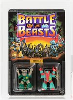 BATTLE BEASTS (1987) SERIES 2 - DRAGOON RACCOON & ANTIC ANTEATER AFA 85 NM+.