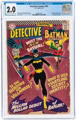 DETECTIVE COMICS #359 JANUARY 1967 CGC 2.0 GOOD (FIRST BATGIRL).