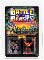 BATTLE BEASTS (1987) SERIES 1 - CRUSTY CRAB & WEB SLINGER SPIDER AFA 90 NM+/MINT.