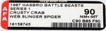 BATTLE BEASTS (1987) SERIES 1 - CRUSTY CRAB & WEB SLINGER SPIDER AFA 90 NM+/MINT.