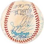 1996 WORLD SERIES CHAMPIONS NEW YORK YANKEES TEAM-SIGNED BASEBALL.