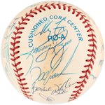 1996 WORLD SERIES CHAMPIONS NEW YORK YANKEES TEAM-SIGNED BASEBALL.