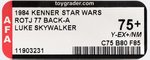 STAR WARS: RETURN OF THE JEDI (1984) - LUKE SKYWALKER (GUNNER PHOTO) 77 BACK-A AFA 75 Y-EX+/NM.