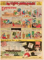 SUPERMAN MATCHED SET OF FIRST 3 SUNDAY PAGES (NOVEMBER 1939).