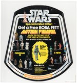 STAR WARS (1979) "GET A FREE BOBA FETT ACTION FIGURE!" BELL HANGER ADVERTISING STORE DISPLAY SIGN AFA 90 NM+/MINT.