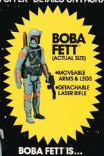 STAR WARS (1979) "GET A FREE BOBA FETT ACTION FIGURE!" BELL HANGER ADVERTISING STORE DISPLAY SIGN AFA 90 NM+/MINT.