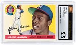 1955 TOPPS #47 HANK AARON (HOF) CSG 5.5 EX+.