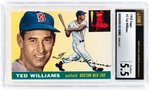 1955 TOPPS #2 TED WILLIAMS (HOF) CSG 5.5 EX+.