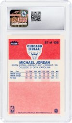 1986-87 FLEER #57 MICHAEL JORDAN (HOF) ICONIC ROOKIE CARD CSG 6 EX/NM.