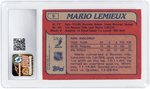 1985-86 TOPPS #9 MARIO LEMIEUX (HOF) ROOKIE CARD CSG 8 NM/MINT.