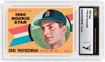 1960 TOPPS #148 CARL YASTRZEMSKI (HOF) ROOKIE CARD CSG 7 NM.