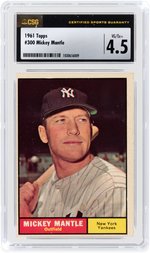 1961 TOPPS #300 MICKEY MANTLE (HOF) CSG 4.5 VG/EX+.