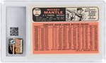 1966 TOPPS #50 MICKEY MANTLE (HOF) CSG 6 EX/NM.