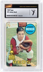 1969 TOPPS #95 JOHNNY BENCH (HOF) CSG 7 NM.