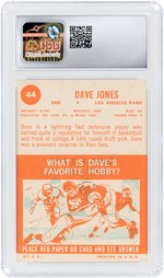 1963 TOPPS #44 DEACON JONES (HOF) ROOKIE CARD CSG 8 NM/MINT.