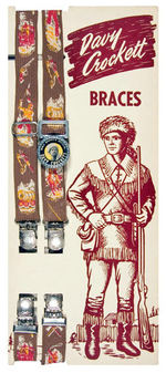 "DAVY CROCKETT BRACES" SUSPENDERS ON DISPLAY CARD