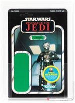 STAR WARS: REVENGE OF THE JEDI (1983) - ZUCKUSS PROOF CARD AFA 80+ NM.