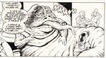 STAR WARS - JABBA THE HUTT: THE GAAR SUPPOON HIT COMIC BOOK PAGE ORIGINAL ART BY ART WETHERELL.