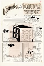 CHARLTON UNDERDOG #3 WHISTLER'S FATHER COMPLETE CHAPTER THREE SEVEN PAGE STORY ORIGINAL ART.