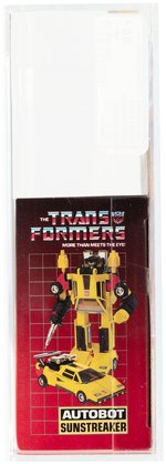 TRANSFORMERS (1984) SERIES 1 CAR - SUNSTREAKER AFA 85 NM+ (NO RUBSIGN).