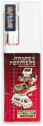 TRANSFORMERS (1984) SERIES 1 CAR - RATCHET AFA 80+ NM (NO RUBSIGN/HAS RED CROSS).