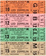 LED ZEPPELIN 1980 CHICAGO, ILLINOIS CONCERT TICKET LOT.