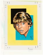 STAR WARS GALAXY LUKE SKYWALKER CARDS #128 COLOR ORIGINAL ART BY JANET JACKSON.
