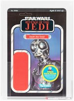 STAR WARS: REVENGE OF THE JEDI (1983) - DEATH STAR DROID PROOF CARD AFA 80 NM.