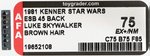 STAR WARS: THE EMPIRE STRIKES BACK (1981) - LUKE SKYWALKER 45 BACK AFA 75 EX+/NM (BROWN HAIR).