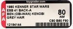 STAR WARS: THE EMPIRE STRIKES BACK (1980) - BEN (OBI-WAN) KENOBI 41 BACK-A AFA 80 NM.