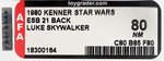 STAR WARS: THE EMPIRE STRIKES BACK (1980) - LUKE SKYWALKER 21 BACK AFA 80 NM.