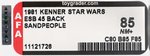 STAR WARS: THE EMPIRE STRIKES BACK (1981) - SAND PEOPLE 45 BACK AFA 85 NM+