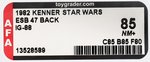 STAR WARS: THE EMPIRE STRIKES BACK (1982) - IG-88 47 BACK AFA 85 NM+.