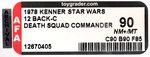 STAR WARS (1978) - DEATH SQUAD COMMANDER 12 BACK-C AFA 90 NM+/MINT.