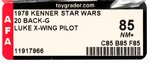 STAR WARS (1978)- LUKE SKYWALKER (X-WING PILOT) 20 BACK-G (BOBA FETT OFFER) AFA 85 NM+.