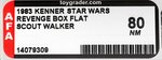 STAR WARS: REVENGE OF THE JEDI (1983)- SCOUT WALKER VEHICLE BOX FLAT AFA 80 NM.